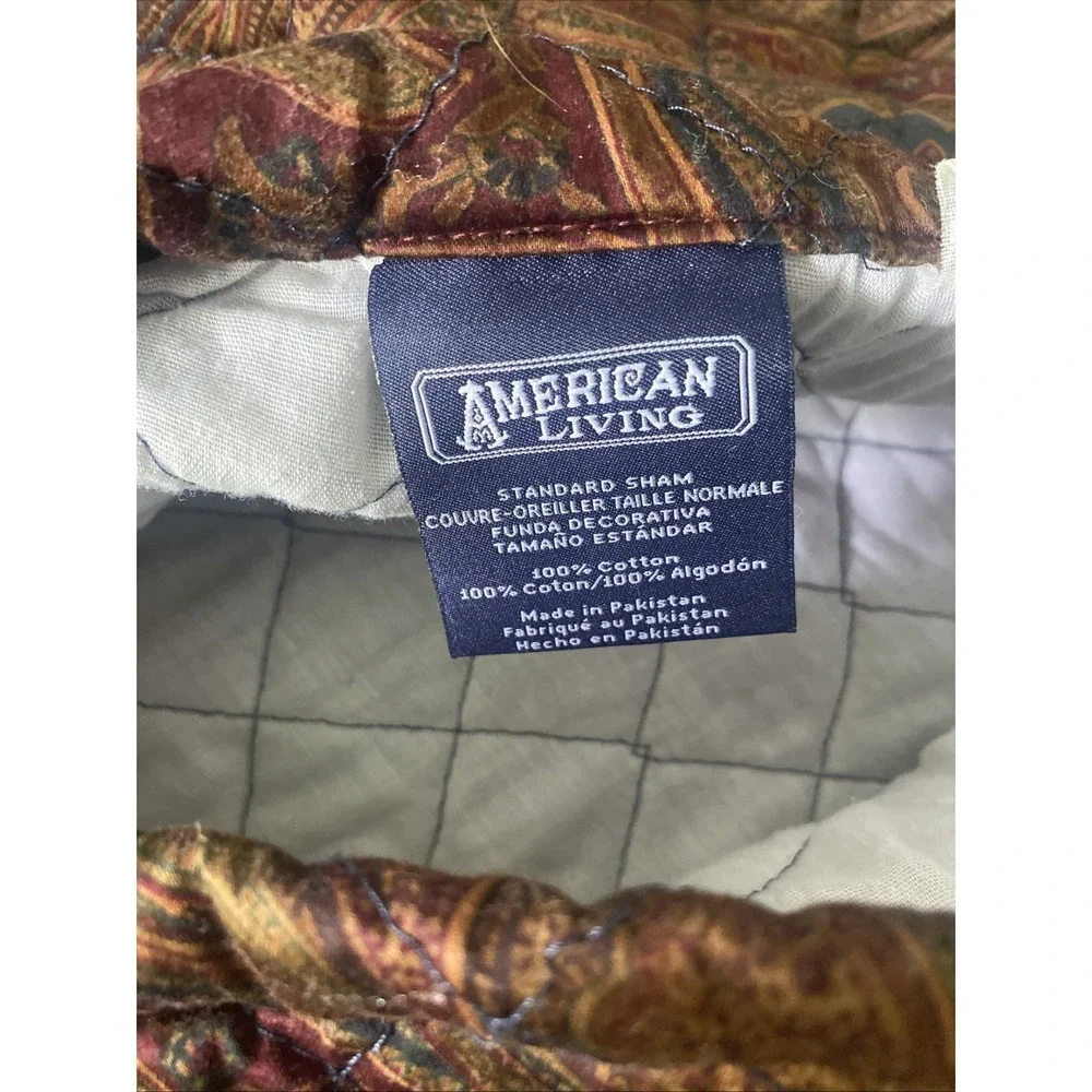 American Living LICHFIELD Ralph Lauren Standard Shams Quilted Paisley